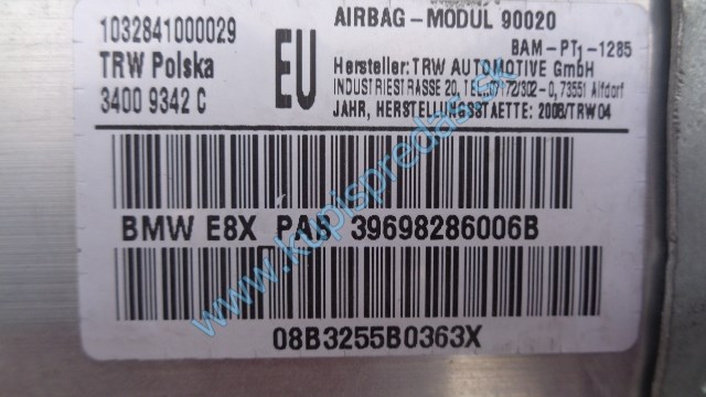 prístrojová doska na bmw 1 E87, airbag, 